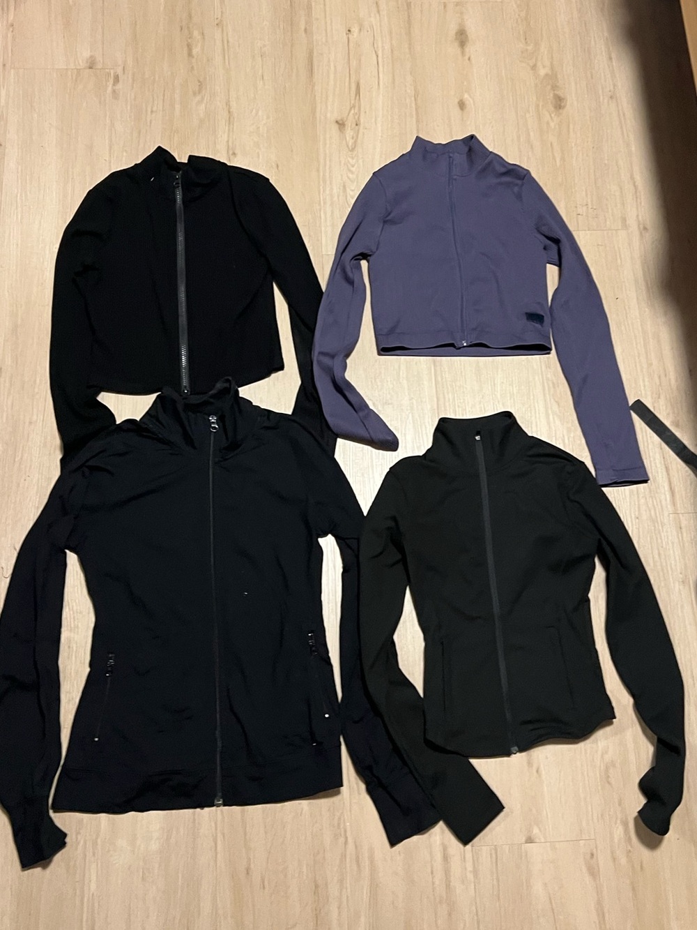 Women’s Black and Lavender Zip-Front Jackets & Coats - 4-Pack
